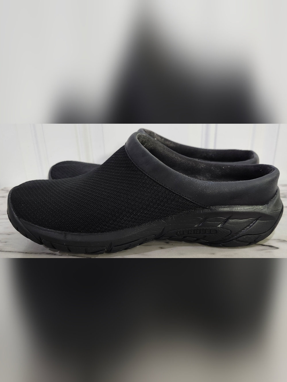 Merrell Women’s Encore Breeze Black Mesh Clogs Slip On Shoes Size 9.5